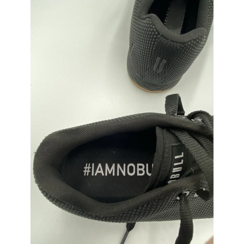 NOBULL SuperFabric Trainer Lace Up Shoes | Black Gum — Women's Size 10 - Picture 5 of 6